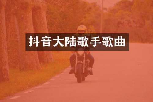 抖音大陆歌手歌曲