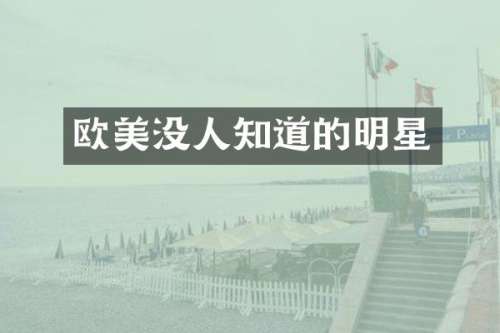 欧美没人知道的明星