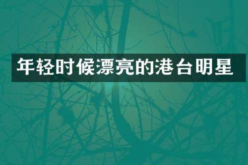 年轻时候漂亮的港台明星