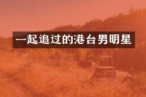 一起追过的港台男明星
