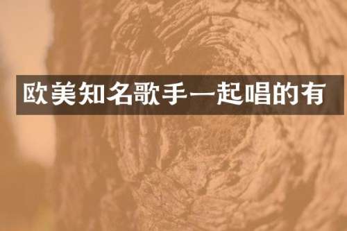 欧美知名歌手一起唱的有