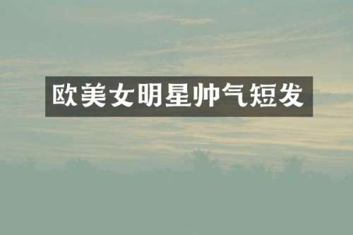 欧明星帅气短发