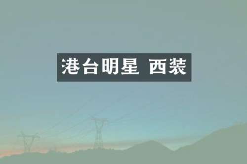 港台明星 西装