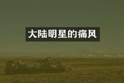 大陆明星的痛风