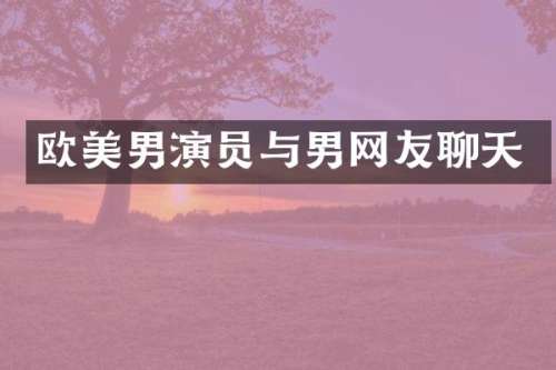 欧美男演员与男网友聊天