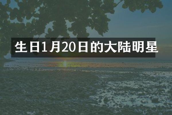 生日1月20日的大陆明星