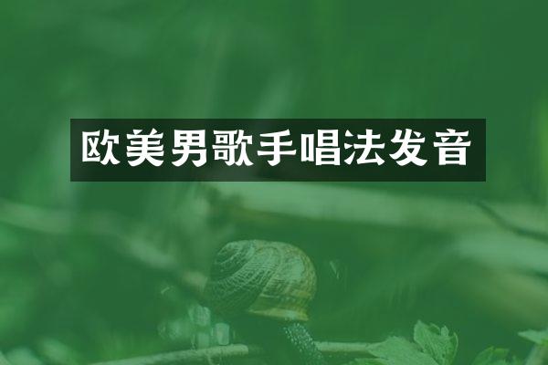 欧美男歌手唱法发音