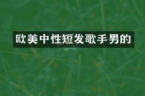 欧美中性短发歌手男的