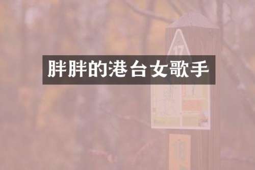 胖胖的港台女歌手