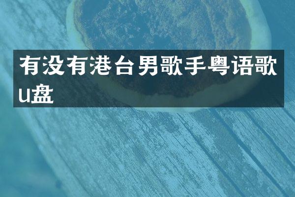 有没有港台男歌手粤语歌u盘