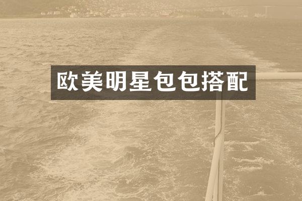 欧美明星包包搭配