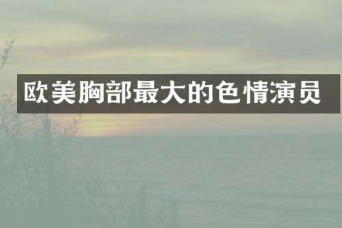 欧美部最大的演员