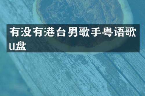 有没有港台男歌手粤语歌u盘