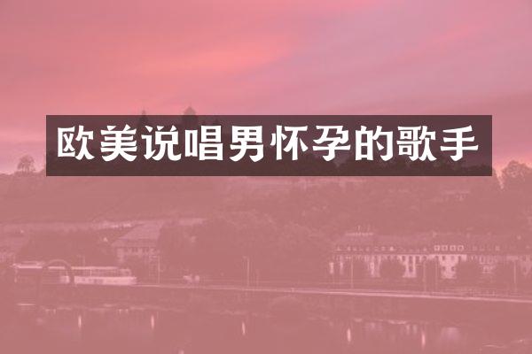 欧美说唱男怀孕的歌手