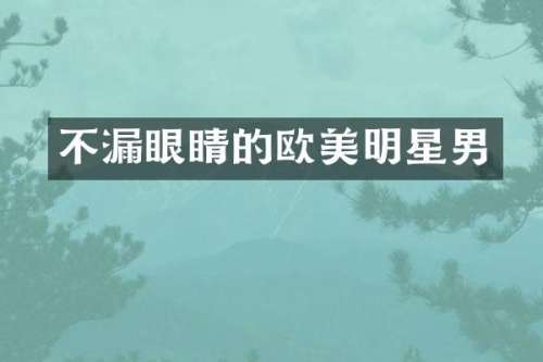 不眼睛的欧美明星男
