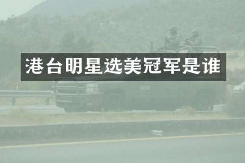 港台明星选美冠军是谁