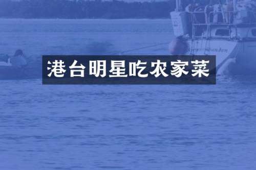 港台明星吃农家菜