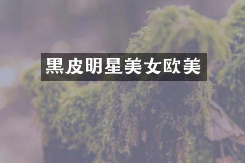黑皮明星欧美