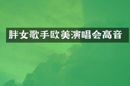胖女歌手欧美演唱会高音