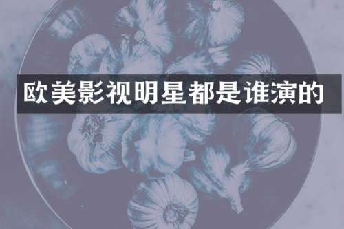 欧美影视明星都是谁演的