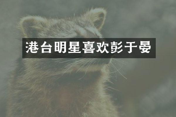 港台明星喜欢彭于晏