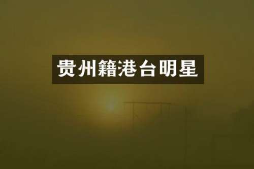 贵州籍港台明星
