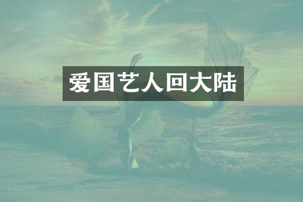 爱国艺人回大陆