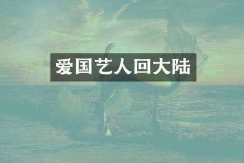 爱国艺人回大陆