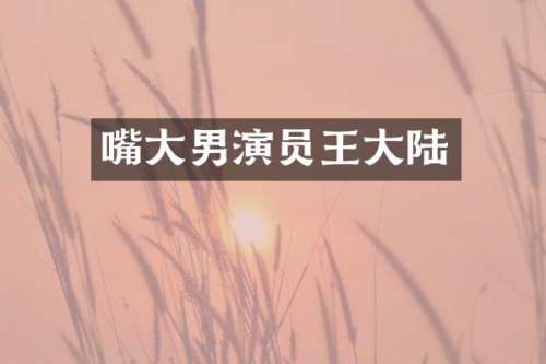 嘴大男演员王大陆