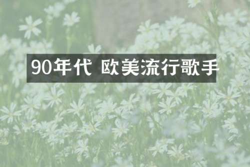 90年代 欧美流行歌手