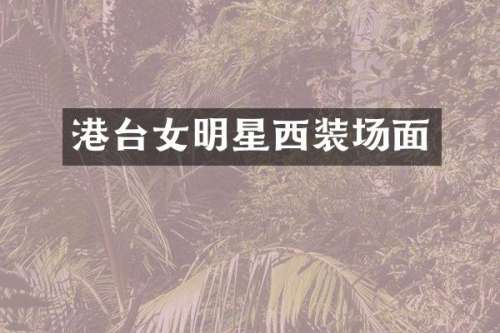 港台女明星西装场面