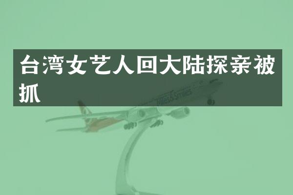 台湾女艺人回大陆探亲被抓