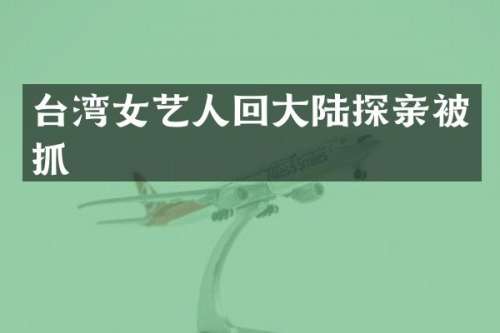 台湾女艺人回大陆探亲被抓