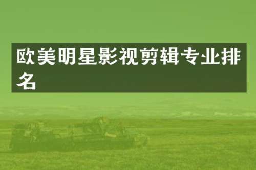 欧美明星影视剪辑专业排名