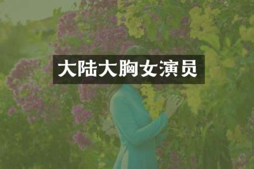 大陆大女演员