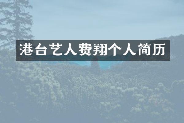 港台艺人费翔个人简历