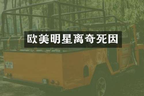 欧美明星离奇死因