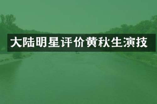 大陆明星评价黄秋生演技