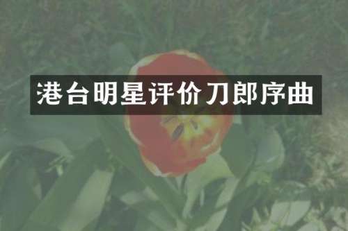 港台明星评价刀郎序曲