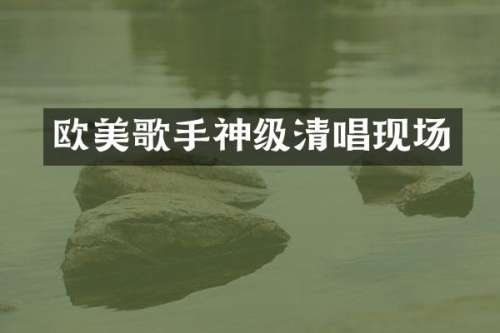 欧美歌手神级清唱现场