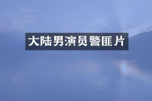 大陆男演匪片