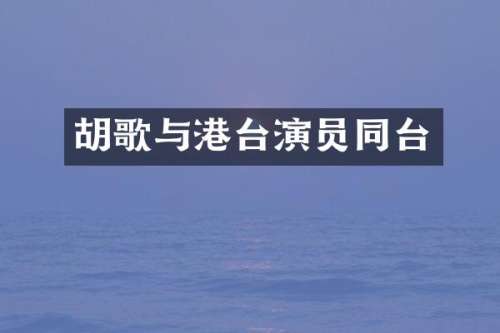 胡歌与港台演员同台