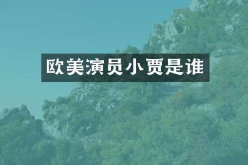欧美演员小贾是谁