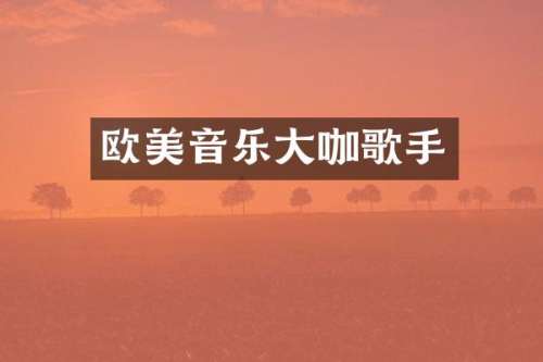 欧美音乐大咖歌手