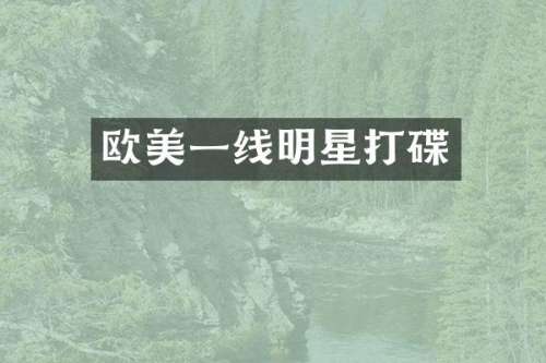欧美一线明星打碟