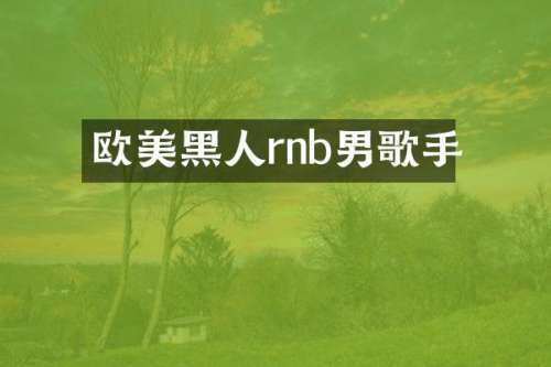 欧美黑人rnb男歌手