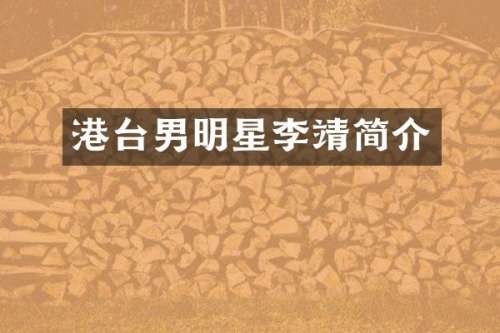 港台男明星李靖简介
