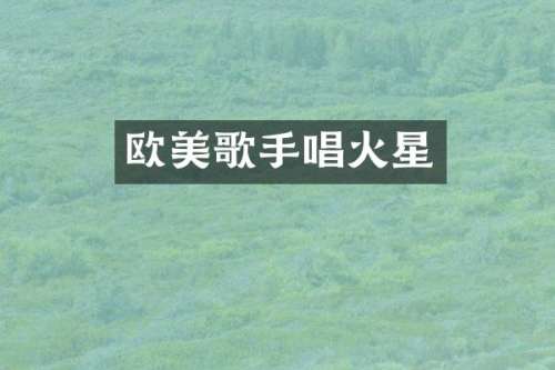 欧美歌手唱火星