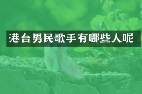 港台男民歌手有哪些人呢