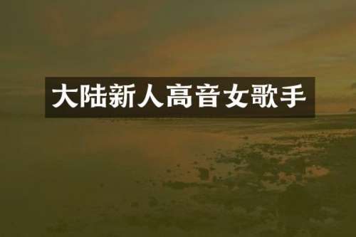 大陆新人高音女歌手